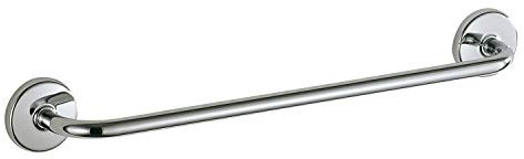 INDA | Portasalviette da Parete (67x8x7cm) | Serie Colorella, in Ottone, Facile da Installare, con Viti e Tasselli, Anticorrosione, Design Lineare - Cromato