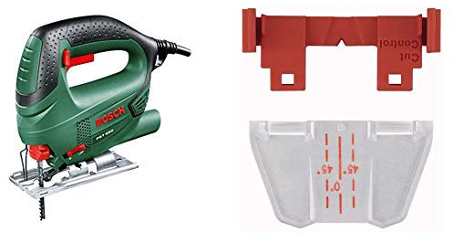 Bosch PST 650 Seghetto Alternativo Compact Easy, Nero/Green + Bosch 2609256981 - Guida di taglio per seghetto alternativo Bosch PST700E, 800PEL, 900PEL