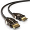 True HQ 2M HDMI 2.1 Cable 48Gbps 8K Ultra High Speed PREMIUM Lead with Ethernet | 8K 60Hz 4K 120Hz UHD HDCP 2.2 eARC | Dolby Vision Dynamic HDR PS5 Xbox Series X | Zinc Alloy & Gold