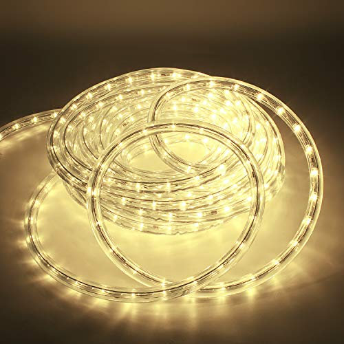 kefflum 14Meter LED Lichterschlauch Außen,led schlauch, Lichterkette Licht Leiste 504 LEDs Wasserfest Schlauch Innen und Außen für Weihnachten,Zaun,Dach,Dekoration Beleuchtung IP65 Warmweiß