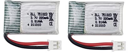 ZYGY 2PCS 3.7V 220mAh Lithium Batterie für E010 GoolRC T36 NINHUI NH010 F36 H36 HS210 SANROCK GD65A ATOYX AT-66 RC Drohne