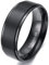Zakk Ring Herren Damen Titan Verlobungsringe Eheringe Trauringe Schwarz Gebürstet 4mm 6mm 8mm(Schwarz-8mm, 74 (23.6))