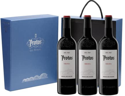 Protos Crianza, Estuche Vino Tinto 100% tempranillo, D.O. Ribera del Duero - 3 botellas x 750ml