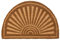 Nicola Spring Half Moon Coir Door Mat - 60 x 40cm - Embossed - Pack of 1 - Decorative Indoor Front Door Floor Mat Entry Dirt Trapper Rug Outdoor Boot Scraper Non Slip Backing Doormat