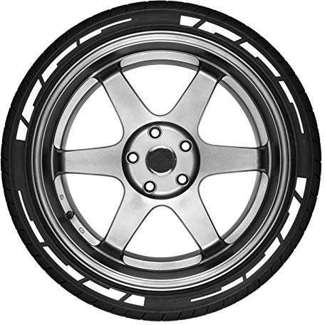 3D Dreidimensionale Autoreifen Aufkleber PVC Weiche Gummi Brief Aufkleber Personalisierte Modifikation Niedrig liegend für Auto Motorrad (Color Name : A White)