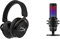 HyperX HX-HSCAM-GM Cloud Mix - Kabelgebundenes Gaming Kopfhörer + Bluetooth & QuadCast S – RGB USB-Kondensatormikrofon für PC, PS4 und Mac, Vibrations-und stoßgeschützt, Poppschutz