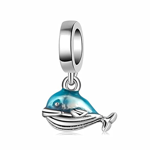 GNOCE Katze Anhänger Charms 925 Sterling Silber Tier Fisch Charms für Frauen Mädchen Muttertagsgeschenke passend für Armband/Halskette