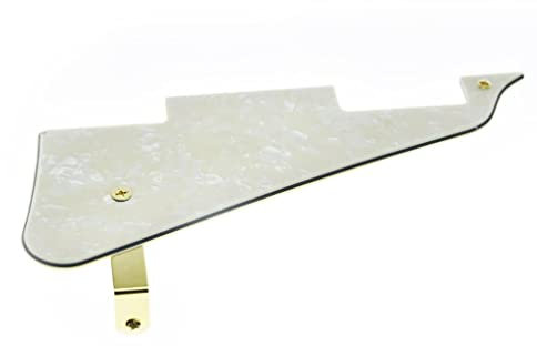 Dopro LP Gitarre Pickguard und LP Edelstahl Halterung mit Gold Steel Befestigungsschrauben für USA Les Paul Aged Pearl