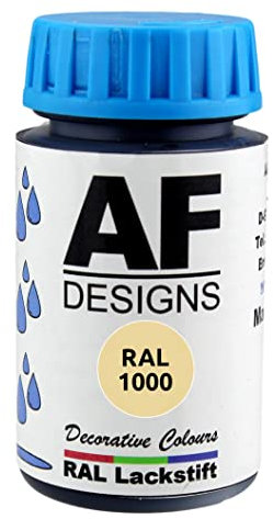 Alex Flittner Designs Stylo de retouche RAL 1000 - Vert/Beige satiné - 50 ML - pour Bois, métal, Meubles et Salle de Bain