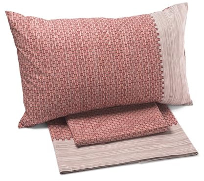 Caleffi - Completo Letto Matrimoniale con Lenzuola Matrimoniali Cotone 100% 240x280, Lenzuolo con Angoli Matrimoniale Coprimaterasso Sotto 180x200 per Materasso Alto 25cm, 2 Federe Cuscino Letto 50x80