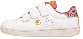 FILA Crosscourt 2 NT Velcro Kids Sneaker, White-Mineral Red, 35 EU