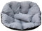 Hängesessel Kissen Polster Auflage für Hängeschaukel – Runde gesteppte Sitzauflage für Hängekorb mit Rückenkissen, Gartenstuhl Kissen, Sitzkissen Indoor & Outdoor, Dekokissen für Hängekorb (hellgrau)