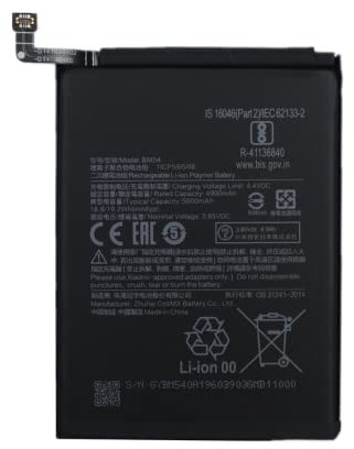 BATTERIA COMPATIBILE per XIAOMI REDMI NOTE 9T 5G M2007J22C / REDMI NOTE 9 PRO 5G Con Capacita' Originale 5000MaH Pila Ricambio Sostituzione BM54