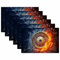 Tischsets 4er Set, Esstisch Tischset, waschbare Tischsets,Art Darts Wasserfeuer