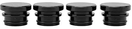 Zigarettenanzünder-Abdeckkappe, 4er-Pack, Aluminiumlegierung, Universelle Wasserdichte Staubkappe, Zigarettenanzünder-Abdeckkappe für Auto-Steckdose (Schwarz)