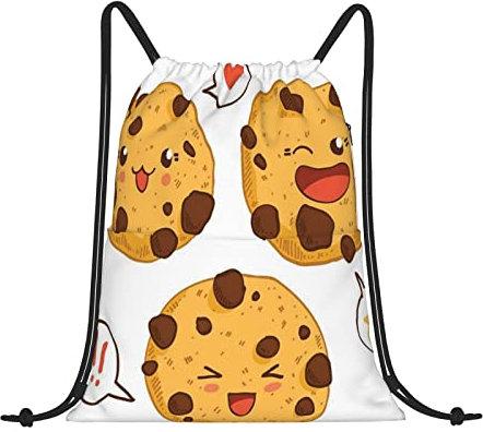 Chip Cookies Rucksack mit Kordelzug für Herren und Damen, wasserdicht, Turnbeutel, Sportrucksack, Strand, Schwimmtasche, Chip Cookies, One size