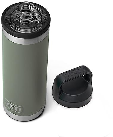 YETI Rambler 530 ml Flasche, vakuumisoliert, Edelstahl mit Trinkverschluss, Camp-Grün