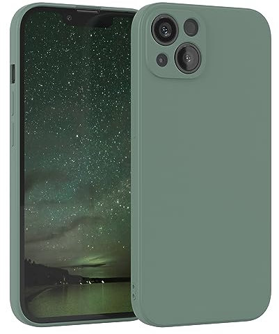 EAZY CASE - Silikonhülle für iPhone 13 Hülle Silikon Case Grün weich stoßfeste Handyhülle iPhone 13 Schutzhülle mit Kameraschutz Dünn Premium Schutz Cover TPU Phone Bumper in Dunkelgrün