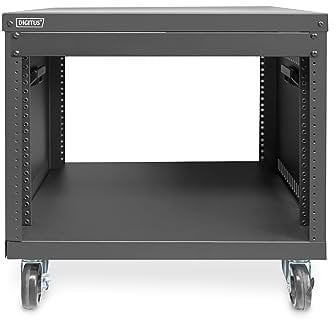 DIGITUS DN-48000 - Rack audio - 19 pollici - 8U - Rack universale - Per accessori audio-video - Non montato - Carico massimo 136 kg - Con rotelle - Nero