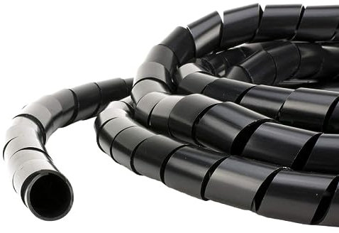 5 Metres 6mm Spiral Wrap Cable Tidy Flexible Lead Binding/PC TV Home Cinema Wire Management CCTV