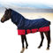 KLUFO Pferdedecke - 1200D Ripstop High Neck Medium Weight wasserdichte Pferdeweidedecke - Abnehmbares Nackenlätzchen - Marineblau & Pink - M