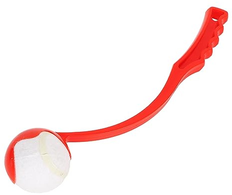 Luqeeg Robuster Ballwerfer für Hunde, Ergonomischer Griff, Kontrollierbare Wurfgeschwindigkeit, Sauber und Hygienisch, Interaktives Training, 6 cm Balldurchmesser