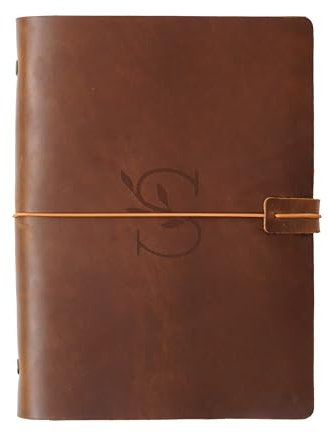 KISSKI·H Olvido Personalisierbares Lederbuch mit kostenlosem Logo, nachfüllbare Tagebücher, 6 Ringe, A5/A6/A7, Reise-Notizbuch, graviertes Schreibgeschenk für Damen/Herren, Geschenk für