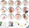 Lotbun 12 Colores Imanes Nevera Decorativos Líneas Botánicas Florales Rosa, Imanes de Refrigerador Imanes de Nevera, Imanes Potentes Imanes para Pizarra Blanca Refrigerador
