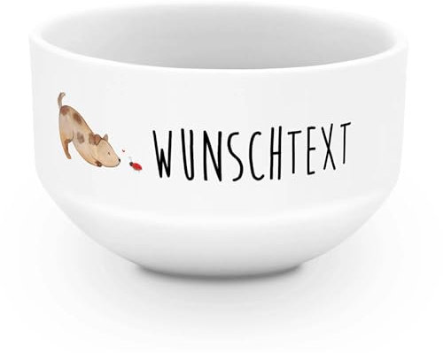 Mr. & Mrs. Panda Müslischale Hund Marienkäfer - Personalisierte Geschenke, Hunde, Schale Personalisieren, Sprüche, Schüssel, Positiv, Selbstliebe, Suppenschüssel, Schüsseln, Mischling, Zuversichtlich