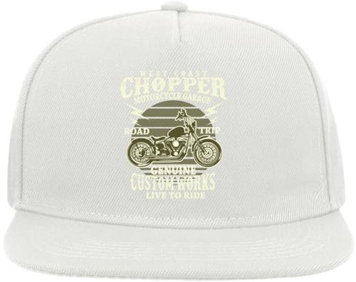 West Coast Chopper Live to Ride Snapback visiera piatta cotone misto cappello bianco, bianco, Taglia unica