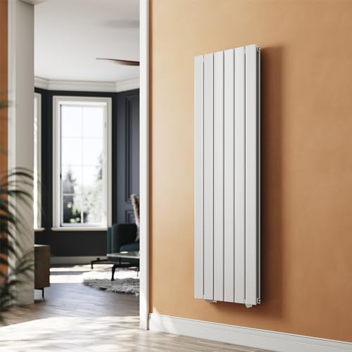 SUNXURY Heizkörper Flachheizkörper Weiß 1600 x 465 mm Heizkörper für Badezimmer Vertikal Design Doppellagig Paneelheizkörper Badheizkörper Mittelanschluss
