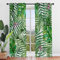 Surwin 2 Stück Gardinen mit Ösen, 3D Pflanzenmuster Vorhänge, Modern Transparent Vorhänge Wohnzimmer Polyester Gardinen Küche Fenster Wohnzimmer Schlafzimmer (132x244cm,Dschungel)