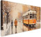 Straßenbahn Mauspad XXL Mauspad 800x400 mm Schreibtischunterlage, Wasserdicht Mauspad Straße Mousepad XXL, Gaming Mauspad Groß Verbessert Präzision Geschwindigkeit, Gaming Zubehör Zimmer Deko -MU204