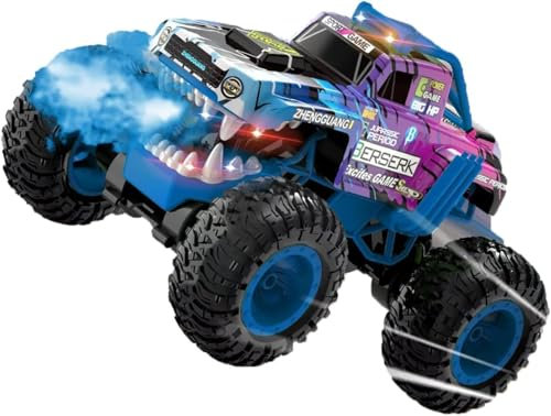 DIOXSTAR Monster Truck Radio Remote Control Car, Sturdy Construction, LED Light, Ensuring Endless Fun, Longevity, Fine Motor Skills, Sleek Design, Combines Speed, Power, And Durability