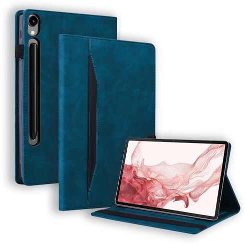 Mldjomid Funda Compatible con Samsung Galaxy Tab S10 Ultra/S9 Ultra/S8 Ultra 14.6 Protectora Carcasa con Función de Soporte PU Flip Tableta Cover Case para Galaxy Tab S10/S9/S8 Ultra Tablet, Azul