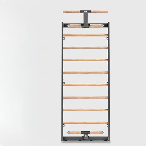 TUPOSTAR Wood Stall Bar, Swedish Ladder, Wall Mounted Suspension Trainer, Multi Use Exercise Ladder, Home Fitness Equipment, for Home, Gym, School and Clinic,02