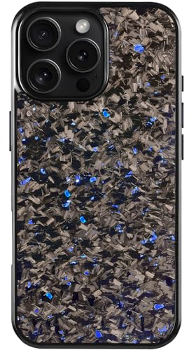 Designed for iPhone Xs Max Case Carbon Fiber Aramid Fiber Glass Hard Cover All-Inclusive Shockproof Magnetic Wireless Charging Anti-Fall Protective Phone Case, for MagSafe (Blue Phone case)