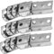 Gatuida Lot De 20 Plaques De Gâche De Tiroir Plaque De Remplissage De Trou De Porte Supports D'Angle En Acier Inoxydable Couvercle De Gâche De Porte Petit Support D'Angle En