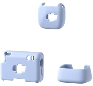 Funda protectora de silicona portátil para mini micrófono DJI MIC, color sólido, a prueba de golpes, impermeable, funda protectora de micrófono inalámbrico (1 TX+1 RX Set azul)