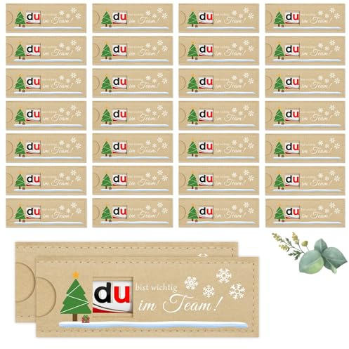 DIKARIYA 30er Schokolade Weihnachten Du Bist Wichtig im Team Geschenke Hülle Filz Verpackung Nikolaus Schokoriegel Geschenkbox Beste Team Geschenke Mitarbeiter Geschenk, Ohne Schokolade