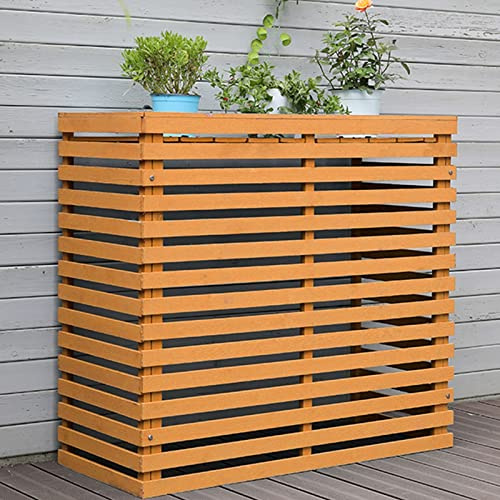 Outdoor-Mini-Split-Klimaanlagenabdeckung, schützendes Holzgehäuse für Klimaanlagen, stilvoller Zaun zum Verbergen der Klimaanlage, wetterbeständiges Design