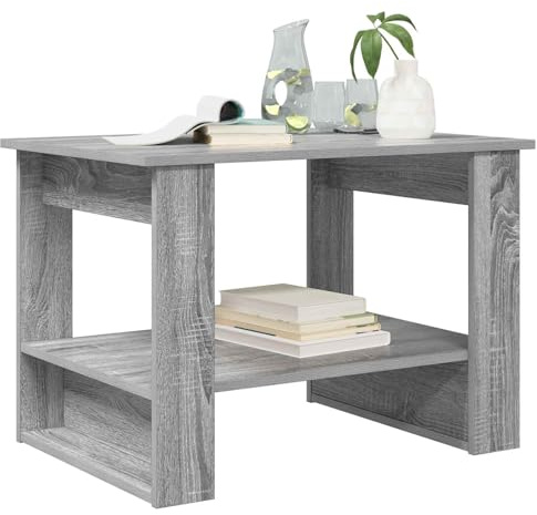 vidaXL Couchtisch Graues Sonoma 72 x 50 x 50 cm Holzwerkstoff, Moderner rechteckiger Couchtisch, langlebige Wohnoberfläche, minimalistisches Designmöbel für das Wohnzimmer als Blickfang