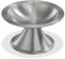 Kerzenhalter (045.1SS) Metalleuchter gebürstet mit Dorn, Silber, 90mm für Taufkerzen, Kommunionskerzen, Konfirmationskerzen, Hochzeitskerzen