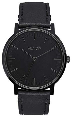 Nixon Herren Analog Quarz Uhr mit Leder Armband A1058001-00
