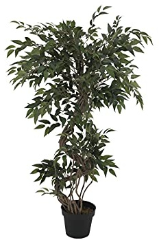 EUROPALMS Ficus Multi Spiralstamm, Kunstpflanze, 130cm