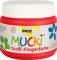 KREUL 28103 - Mucki leuchtkräftige Stoff - Fingerfarbe, 150 ml in rot, auf Wasserbasis, parabenfrei, glutenfrei, laktosefrei und vegan, optimal für die Anwendung mit Fingern und Händen