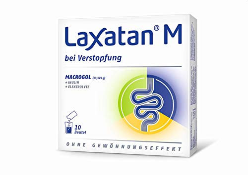 Laxatan M – löst die Verstopfung nicht sofort, sondern schonend, ohne Gewöhnungseffekt & gut verträglich | Mit Macrogol, Elektrolyten & Inulin | 10 Beutel (Trinkgranulat)
