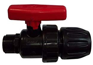 20-50 mm KUGELHAHN PN 10 PE-EPDM - Anschluß PE/Außengewinde (Kunststoff, 50mm - 1 1/2 AG)