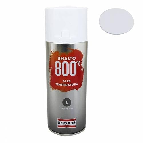 Arexons - Vernice professionale ad alta temperatura 800 °C bianco spray 400 ml (3330)