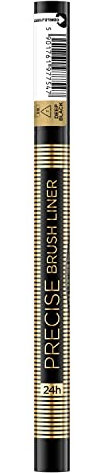 Eveline Cosmetics Präziser Pinsel Eyeliner - Lang anhaltender 24-Stunden-Halt, Tiefschwarz, Einfache Anwendung für Anfänger, Weicher Präzisionspinsel